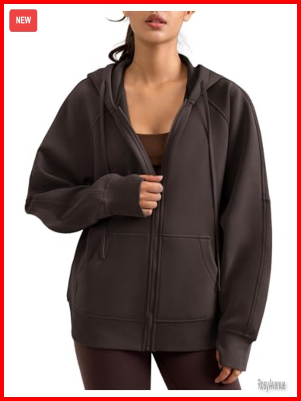 Velvra Modal Fleece Pullover Plush Lounge Sweatshirt Kangaroo Pocket